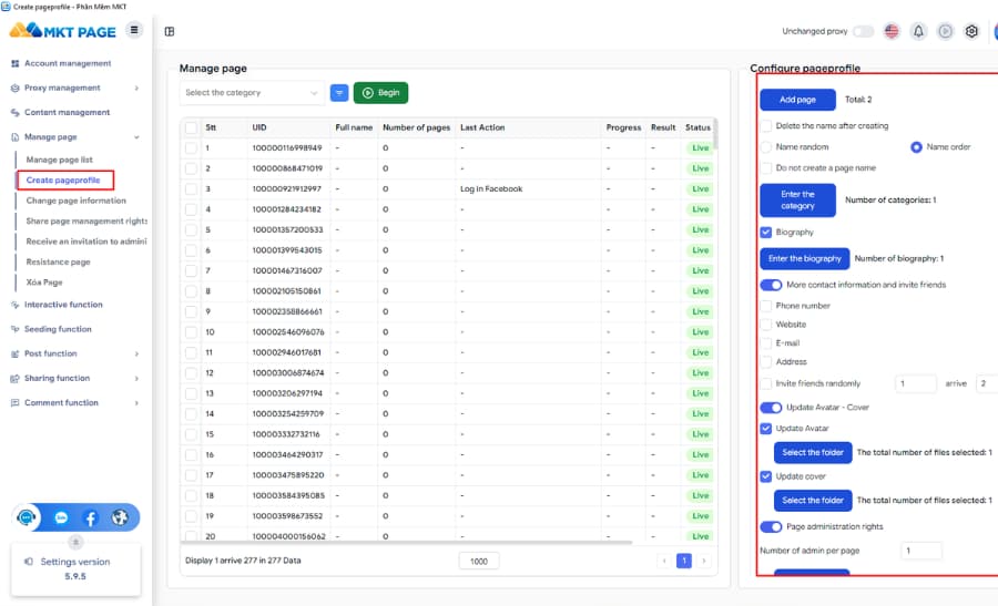 Manage Multiple FanPages