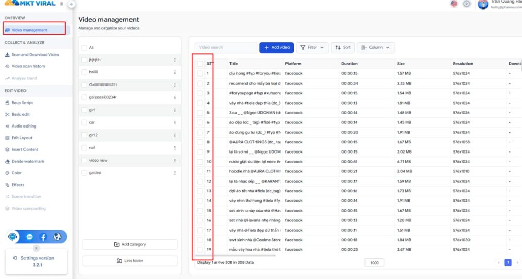 Manage a big quantity of accounts